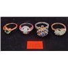 Image 1 : 4 VTG Stone Set Dress Rings