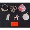 Image 1 : Sterling Lot w/ Charms & Rings