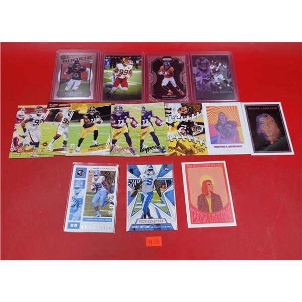Lot of Assorted Football Cards w/ Claypool, Lawrence, Williams, & More
