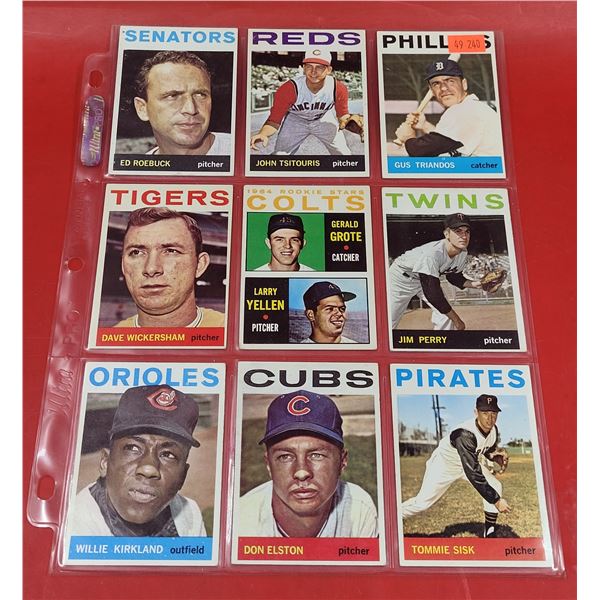 Lot of VTG Baseball Cards w/ Perry, Sisk, Kirkland, & More