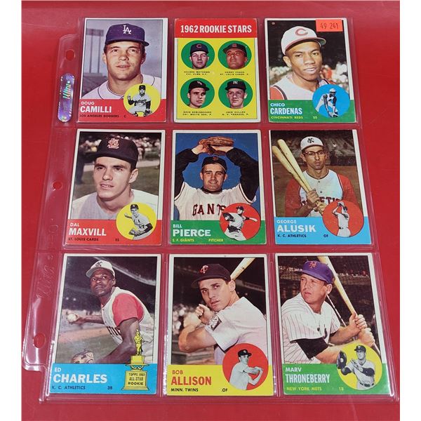 Lot of VTG Baseball Cards w/ Throneberry, Allison, Maxvill, & More
