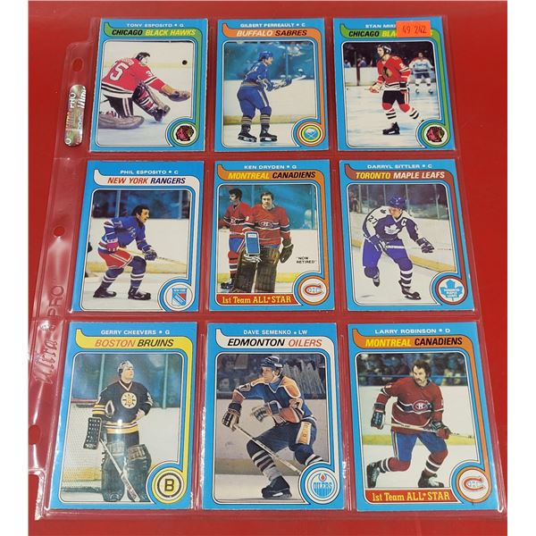 Lot of VTG Hockey Cards w/ Dryden, Robinson, Semenko, & More