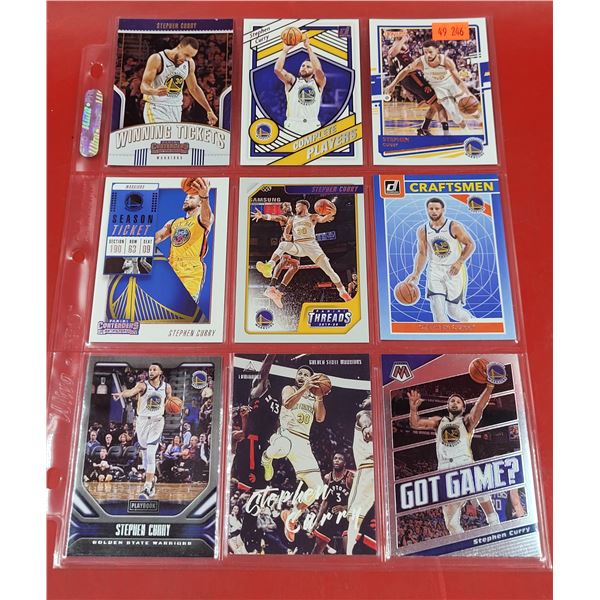 Lot of Stephen Curry Basketball Cards