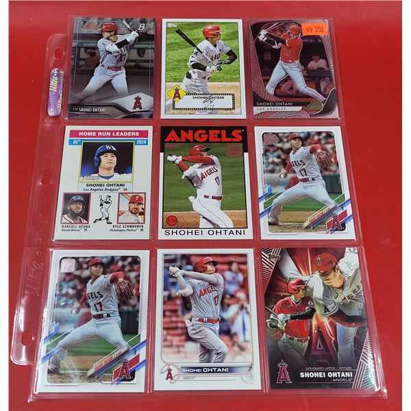 Lot of Shohei Ohtani Angels Baseball Cards