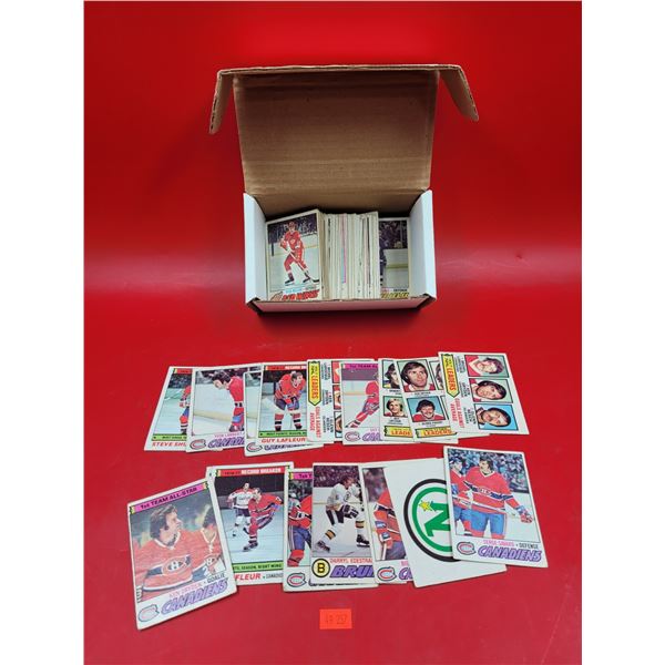 Box of Assorted VTG Hockey Cards w/ Lafleur, Savard, Wilson, & More