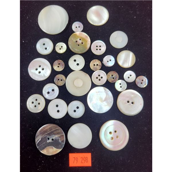 Lot of Assorted Antique Mother of Pearl Buttons