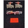 Image 1 : VTG Automobile Cuff Link & Tie Clip Set
