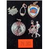 Image 1 : 5 Assorted Sterling Charms w/ Dancers, Aquarius, & More