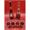 Image 1 : 2 Decanter Sets (Bohemian Glass, etc.)