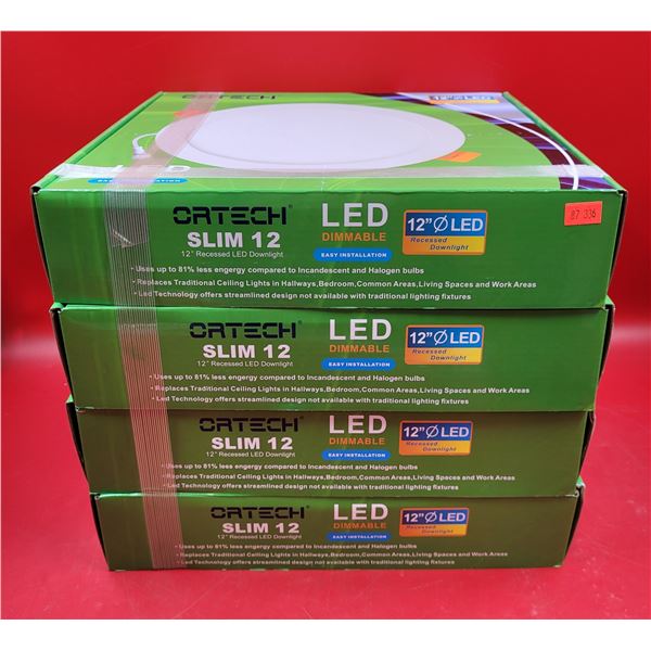 4 Ortech Slim 12 Dimmable LED Lights