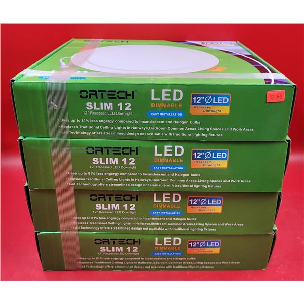 4 Ortech Slim 12 Dimmable LED Lights