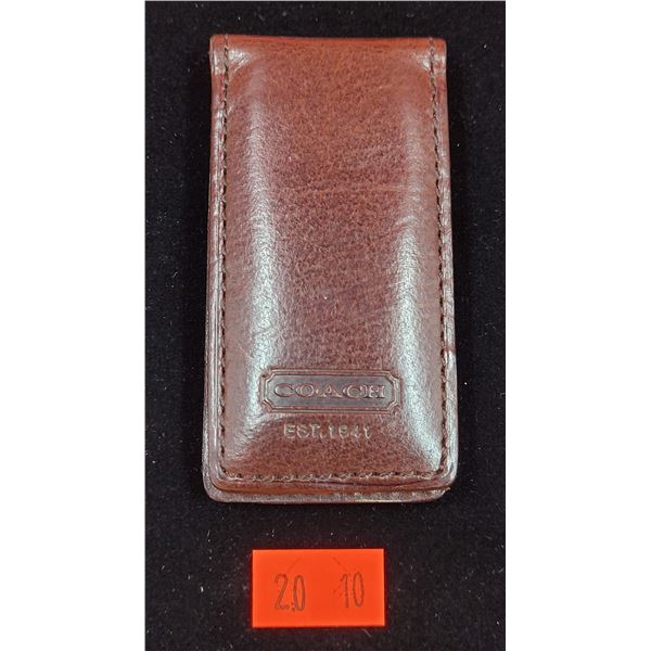 Coach Leather Money Clip