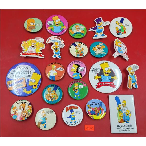 Lot of VTG Simpsons Pins/Badges