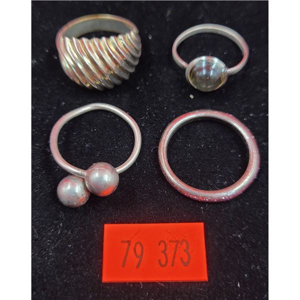 4 VTG Rings (Some Unmarked Sterling)