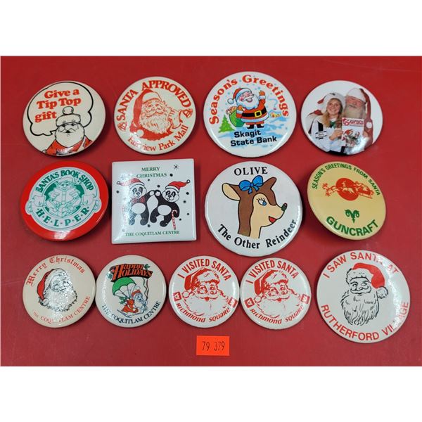 Lot of VTG Christmas Pins/Badges