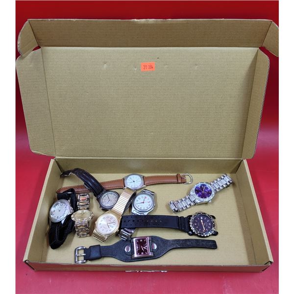 9 Assorted Men's Watches