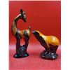2 Blue Mountain Pottery Drip Glaze Figurines (Deer & Bear)