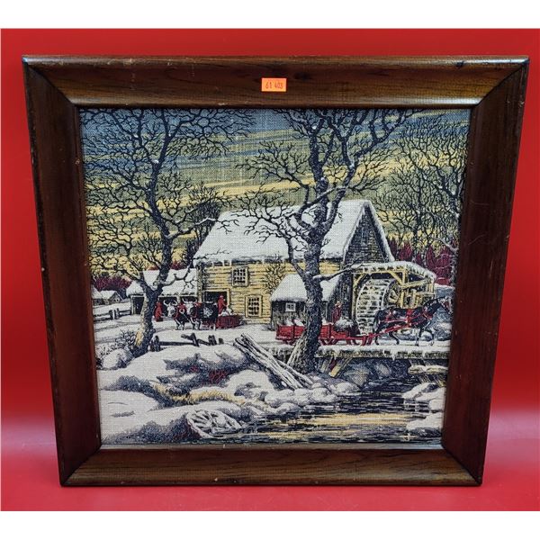 Kaydee Hand Prints Pure Linen Needlepoint Picture