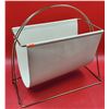 Image 1 : MCM Cream Faux Leather Sling & Metal Magazine Rack