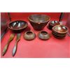 Image 1 : Lot of Assorted Baribocraft Wooden Dishes Made in Canada