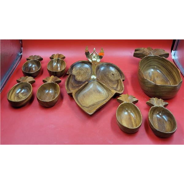 Lot of Assorted Woods of Fiji Wooden Dishes