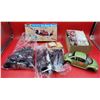 Image 1 : Model Lot w/ Assorted Pieces, Partially Built T-6 Reno Racer, & Volkswagen Bug