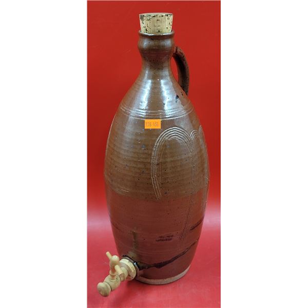 VTG Pottery Cider Jug w/ Spigot