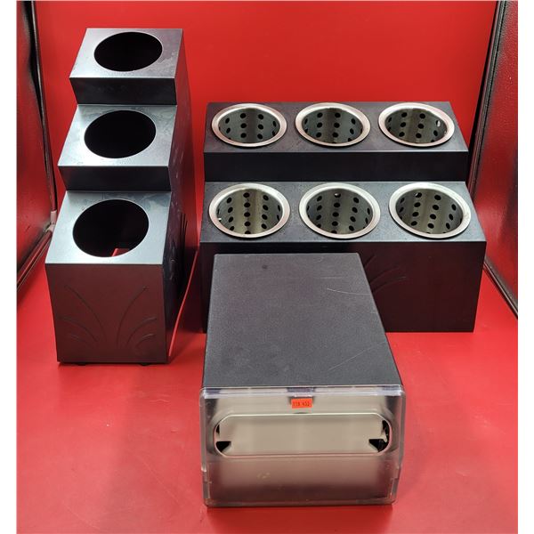 Industrial Utensil & Napkin Holders
