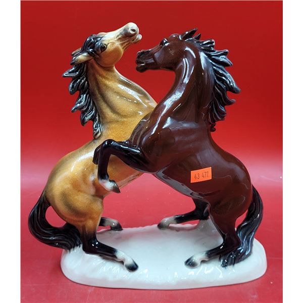Cortendorf Two Rearing Horses Figurine Made in Western Germany