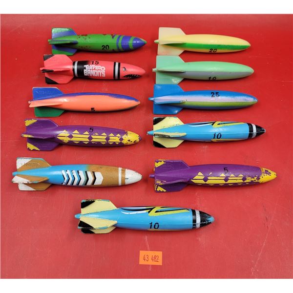 VTG 1950s/60s Swimways 5" Toypedo Underwater Toys