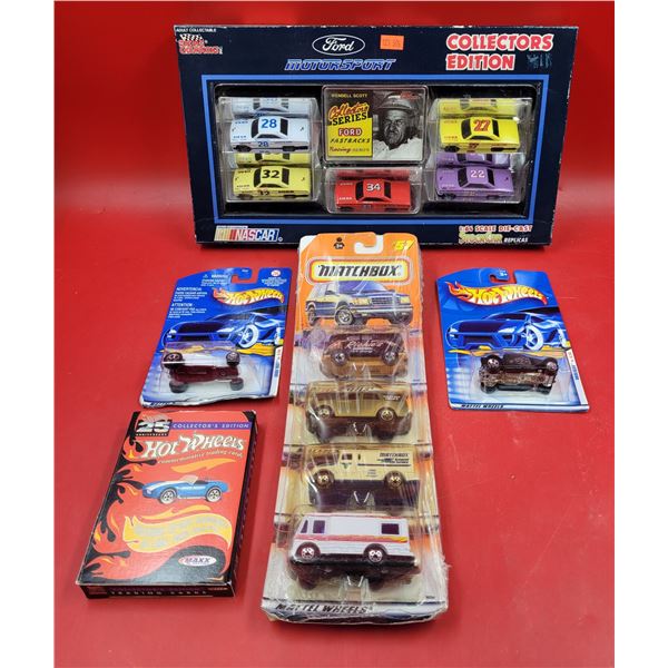 Lot of Assorted Diecast Vehicles & Hot Wheels Trading Cards