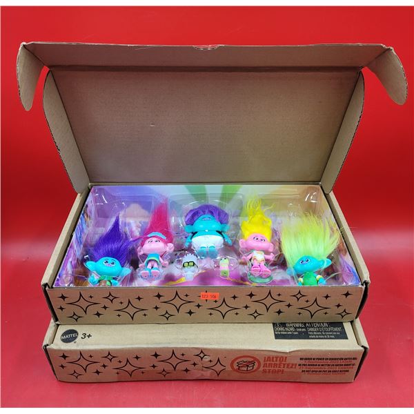 2 Mattel DreamWorks Trolls Doll Multipacks