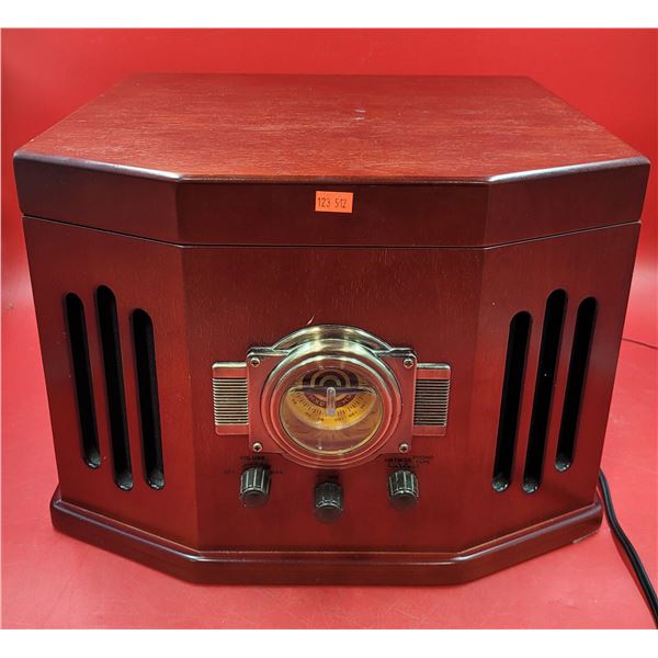 Technosonic Turntable/Cassette/CD Player/Radio w/ 3 Pairs of Headphones