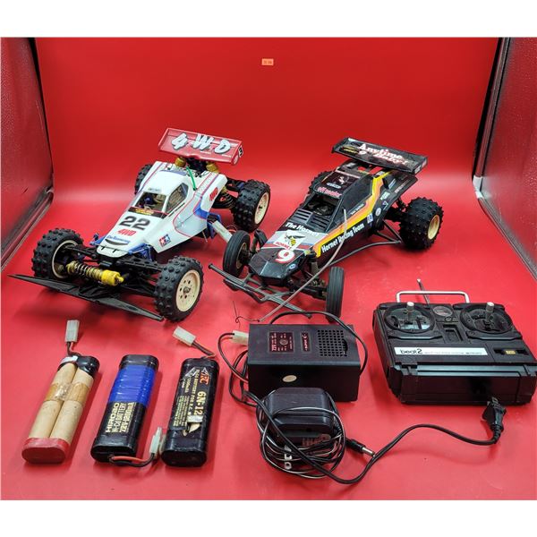 2 RC Cars w/ Accessories