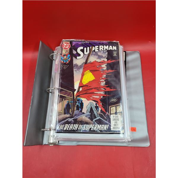Binder of Assorted DC Superman Comics