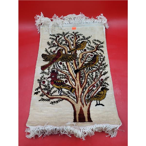 Small Hand-Knotted "Tree of Life" Rug/Tapestry