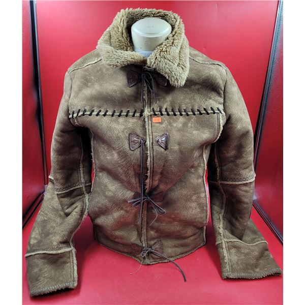 Energie Gold Faux Leather Jacket Made in Italy