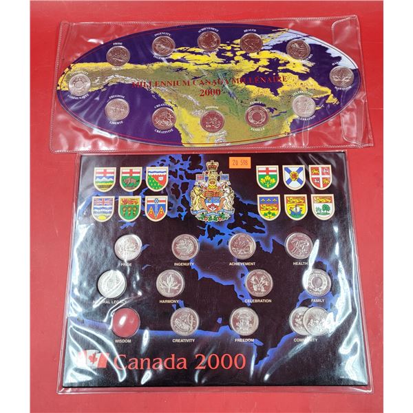2 Canada Millennium 2000 Coin Sets