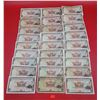 Lot of Hong Kong & Shanghai Banking Corp. $5 Bank Notes
