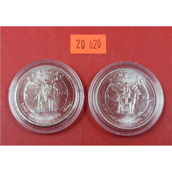 2 1991 RCMP Commemorative Trade Dollars