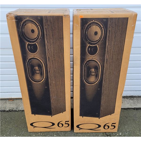 2 KEF Q65 Floor Speakers