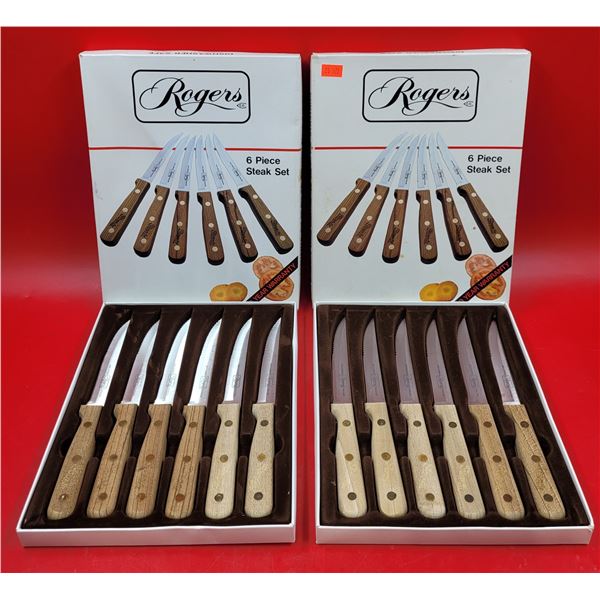 2 Packs of Rogers 6 Pc. High Carbon Stainless Steak Knife Sets
