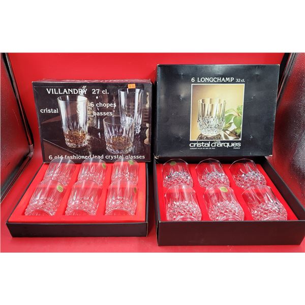 Lot of Crystal Old-Fashioned Glasses