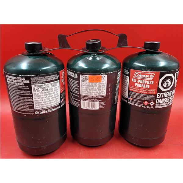 3 Small Tanks of Coleman All-Purpose Propane