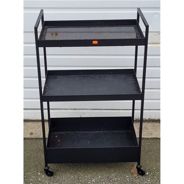 Black 3-Tier Utility/Bar Cart