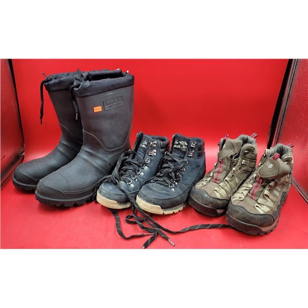 Kamik Waterproof Boots Made in Canada & 2 Pairs of Hiking Shoes (The North Face & Karrimor)