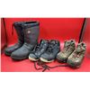 Kamik Waterproof Boots Made in Canada & 2 Pairs of Hiking Shoes (The North Face & Karrimor)