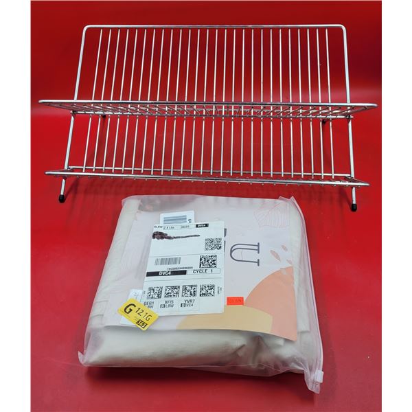 Dish Drying Rack & Shower Curtain