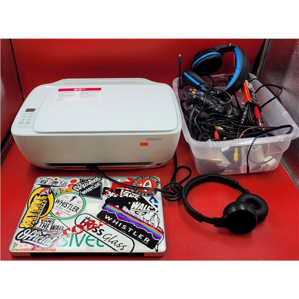 Electronics Lot w/ HP DeskJet Printer, MacBook, Headphones, & More