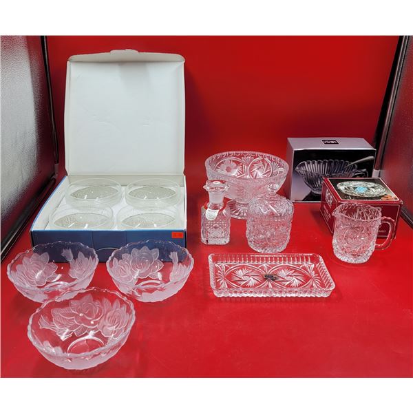 Assorted Crystal Lot w/ Mikasa Punch Bowl